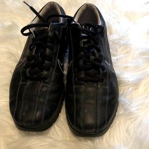 NIKE AIR 941202 PA2 Black Leather Lace up Golf Shoes SIZE 8.5